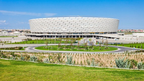 Baku Olimpiyat Stadyumu, Bakou, Azerbaïdjan (© Andrey Khrobostov / Alamy Stock Photo)