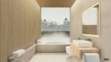 Le bureau d’architecture Bjerg Arkitektur met l'accent sur la perception des sens dans la conception de la salle de bains (© Bjerg Arkitektur)