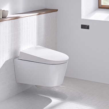 WC adapté PMR Geberit avec déclenchement à distance WC adapté PMR Geberit avec déclenchement à distance