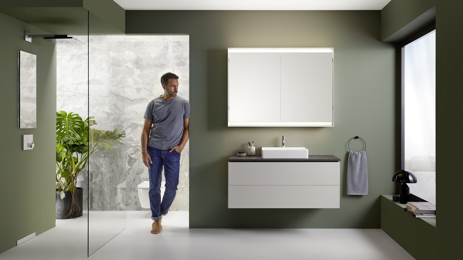 Geberit ONE meuble de salle de bains gris sable (© Geberit) Geberit ONE meuble de salle de bains gris sable (© Geberit)