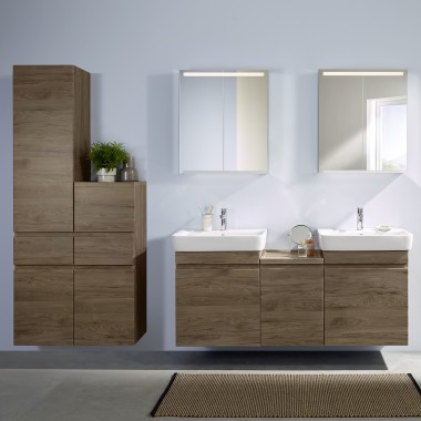 Lavabo double Geberit Renova Plan avec meuble