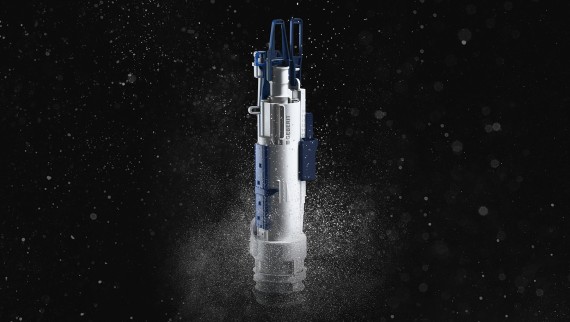 Mécanisme de chasse Geberit type 212 avec goutte dʼeau (© Geberit) Mécanisme de chasse Geberit type 212 avec goutte dʼeau (© Geberit)