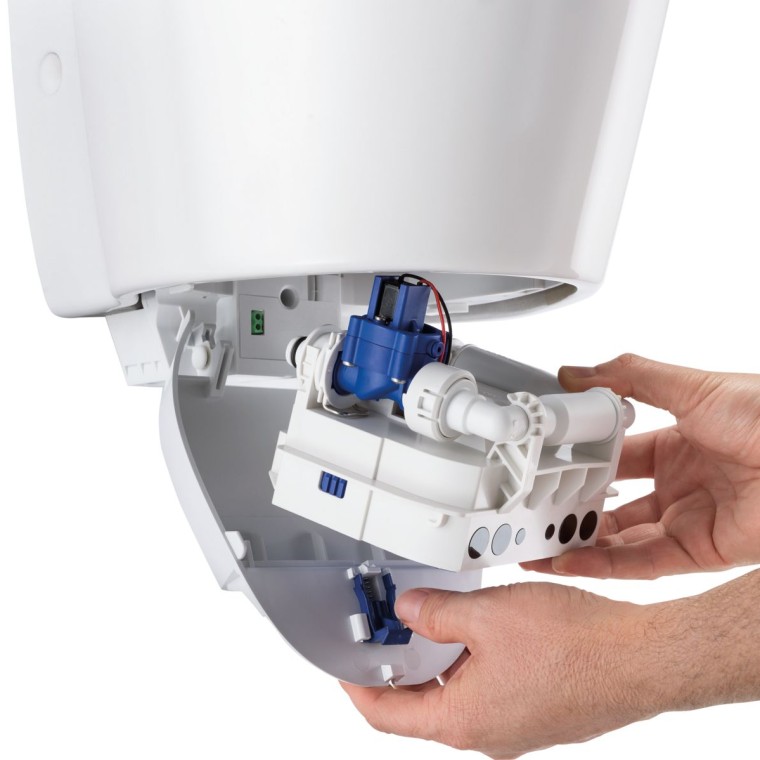 Module de commande d’urinoir Geberit dans une station d'accueil Module de commande d’urinoir Geberit dans une station d'accueil