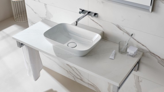 Weisses Keramikwaschbecken von Geberit ONE Weisses Keramikwaschbecken von Geberit ONE