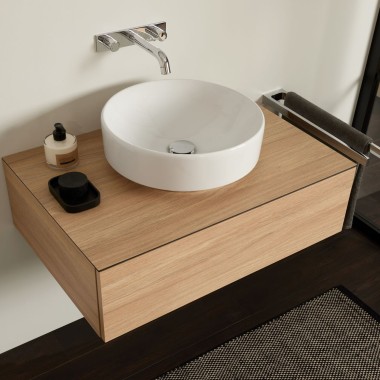 Robinet mural Geberit ONE au design rond Robinet mural Geberit ONE au design rond