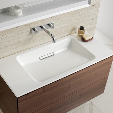 Lavabo compact Geberit ONE avec meuble bas