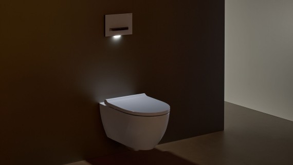 Geberit Sigma50 Betätigungsplatte eckig mit Orientierungslicht Geberit Sigma50 Betätigungsplatte eckig mit Orientierungslicht