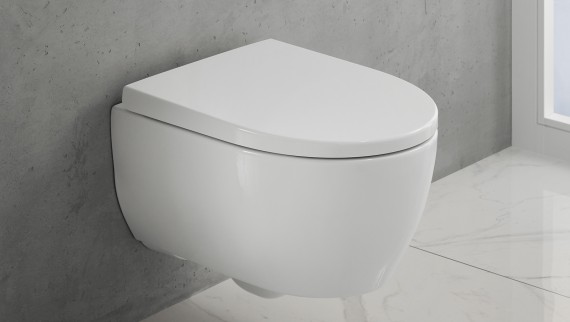 Cuvette de WC suspendue de la collection Geberit iCon (© Geberit) Cuvette de WC suspendue de la collection Geberit iCon (© Geberit)