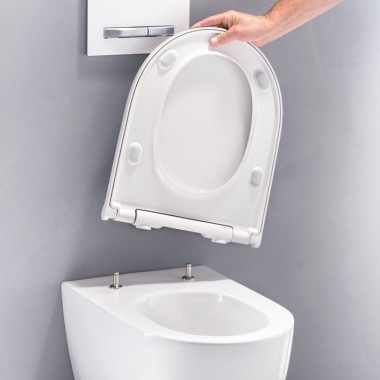 WC Geberit ONE avec couvercle et lunette de WC amovibles WC Geberit ONE avec couvercle et lunette de WC amovibles