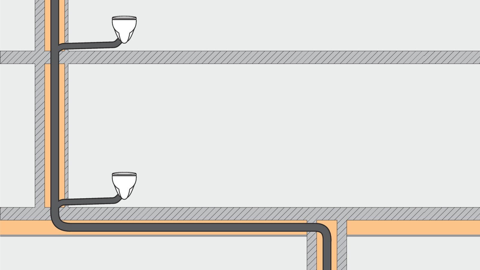 Das Entwässerungssystem mit Geberit SuperTube benötigt weniger Platz und bietet mehr Freiheit in der Planung. Das Entwässerungssystem mit Geberit SuperTube benötigt weniger Platz und bietet mehr Freiheit in der Planung.
