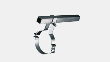 Geberit Pluvia : fixation des tubes au rail de suspension