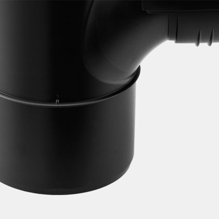 Der Anschlagring auf den Geberit Silent-PP Formteilen gibt die richtige Einstecktiefe vor Der Anschlagring auf den Geberit Silent-PP Formteilen gibt die richtige Einstecktiefe vor