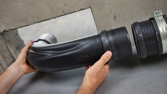 Platzsparendes Abwasserrohr Geberit Silent-Pro SuperTube Platzsparendes Abwasserrohr Geberit Silent-Pro SuperTube