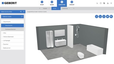 Illustration tirée du planificateur de salle de bains en 3D