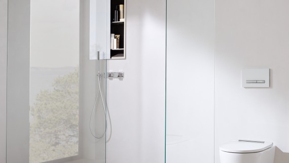 Salle de bains Geberit ONE avec solution de douche Salle de bains Geberit ONE avec solution de douche