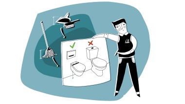 Une salle de bains bien pensée facilite le nettoyage