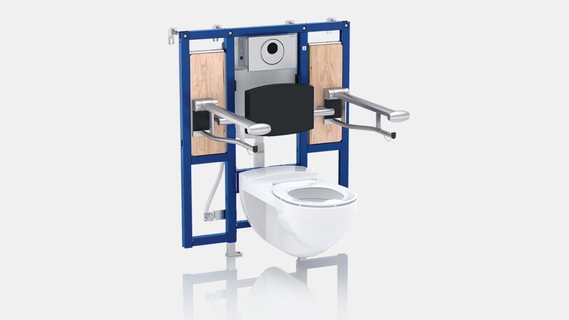 Geberit Duofix Spezialelement barrierefrei für wandhängende WCs