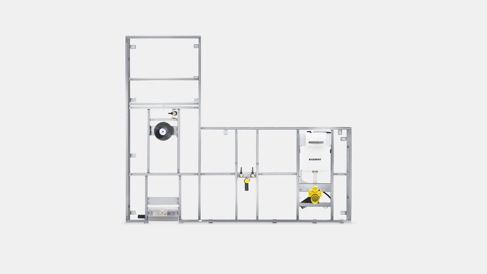 Geberit GIS Installationswand für Waschplatz, WC und Dusche