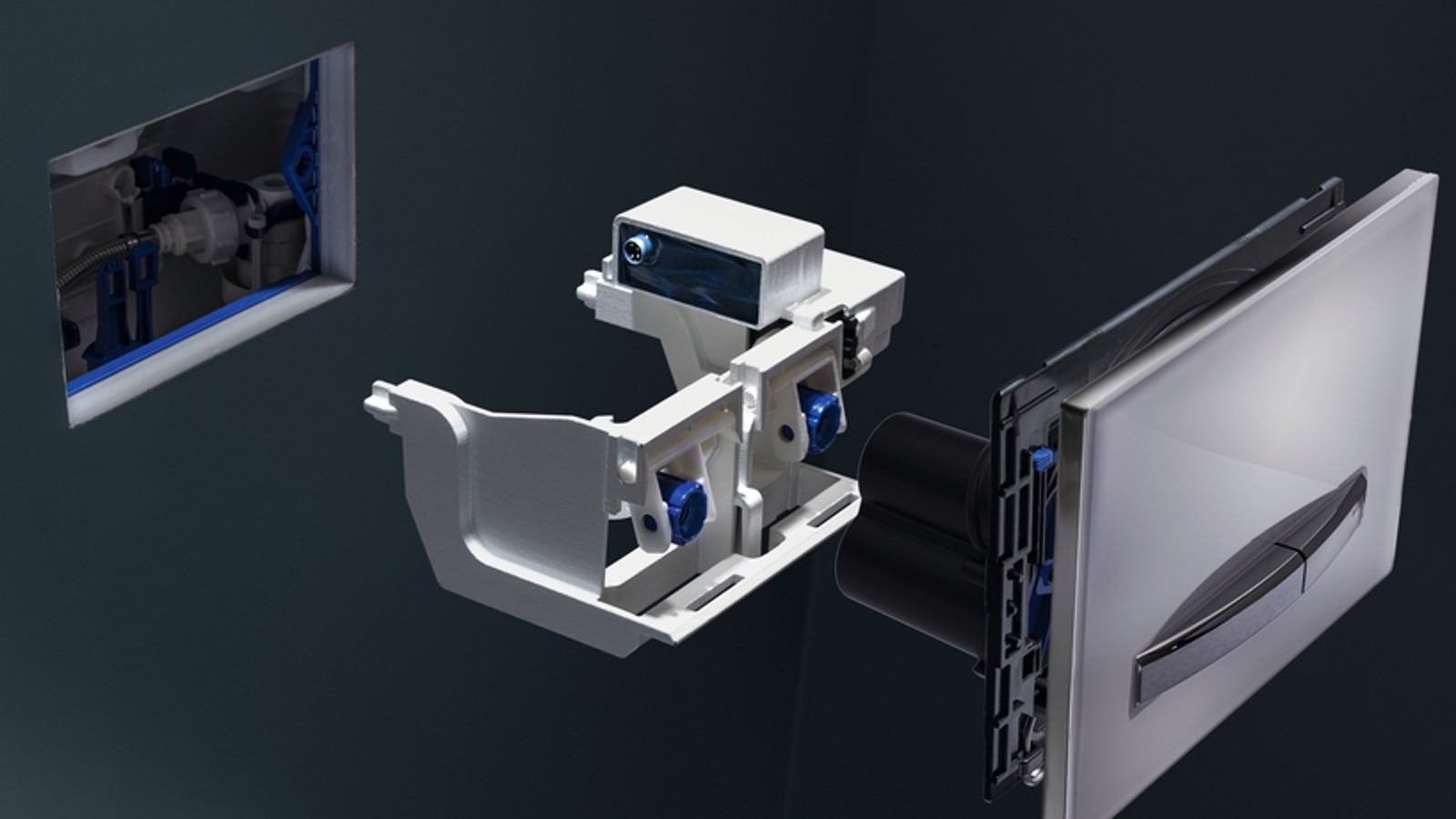 Das Geberit Hygienespülmodul Intervall lässt sich einfach in jedem Sigma Unterputzspülkasten 12 cm einbauen Das Geberit Hygienespülmodul Intervall lässt sich einfach in jedem Sigma Unterputzspülkasten 12 cm einbauen