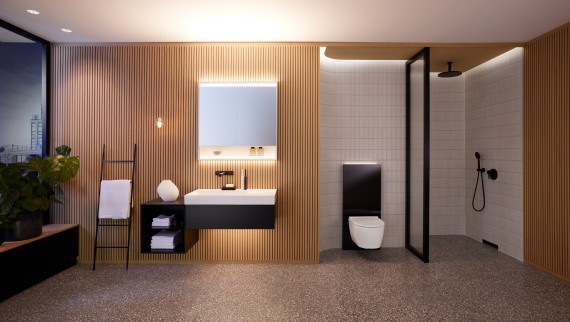 Geberit ONE Badezimmer als Beispiel für lebenslange Garantie auf Keramiken Geberit ONE Badezimmer als Beispiel für lebenslange Garantie auf Keramiken