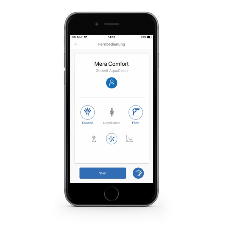 Application Geberit Home pour l’utilisation de WC-douches Application Geberit Home pour l’utilisation de WC-douches