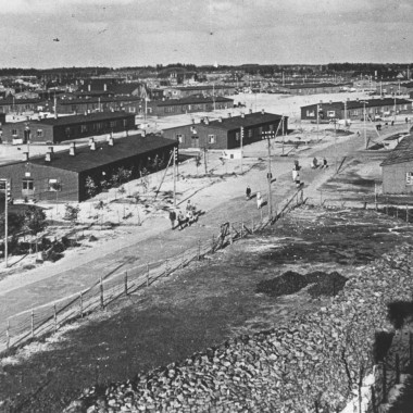 Le site du plus grand camp danois de réfugiés pour les expulsés de guerre allemands (© Archives historiques locales de Blåvandshuk)