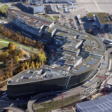 Vue aérienne de The Circle à Zurich (© Flughafen Zürich AG)
