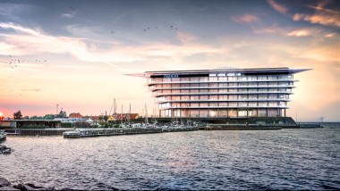 Îlot de légèreté flottante : Le nouveau siège de l’entreprise Ferring Pharmaceuticals à Kastrup, Danemark (© Foster&Partners)