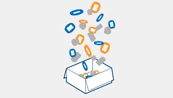Sammeln der Pressindikatoren und Schutzkappen Sammeln der Pressindikatoren und Schutzkappen