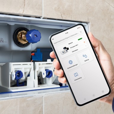 Geberit HS05 Hygienespülung mit der Geberit Control App (© Geberit)