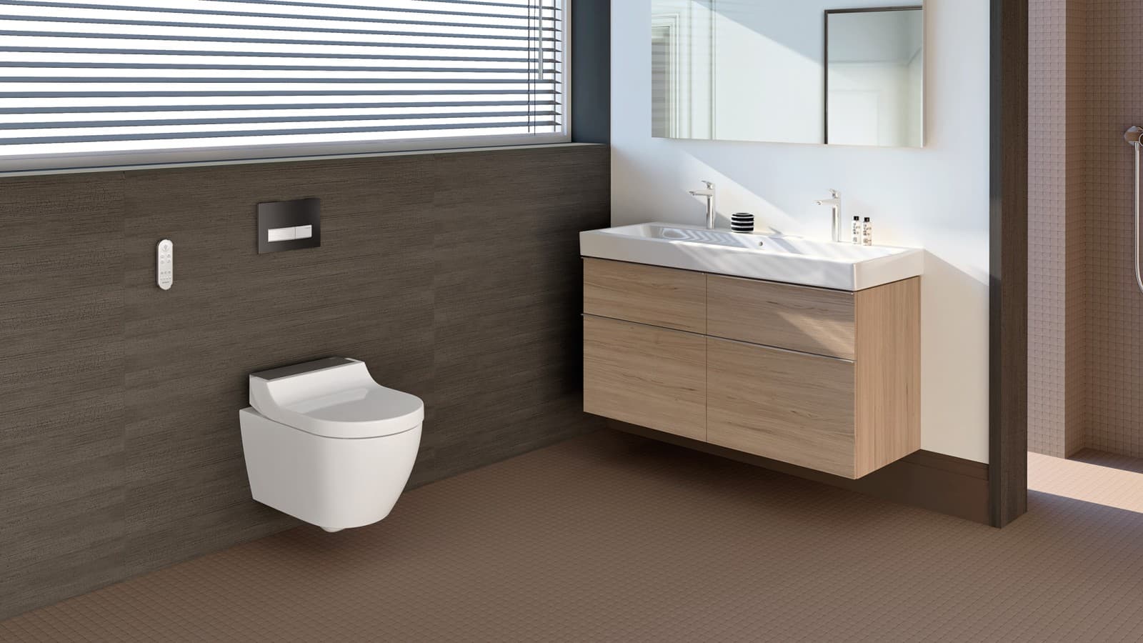 Bad mit AquaClean Dusch WC Tuma Bad mit AquaClean Dusch WC Tuma