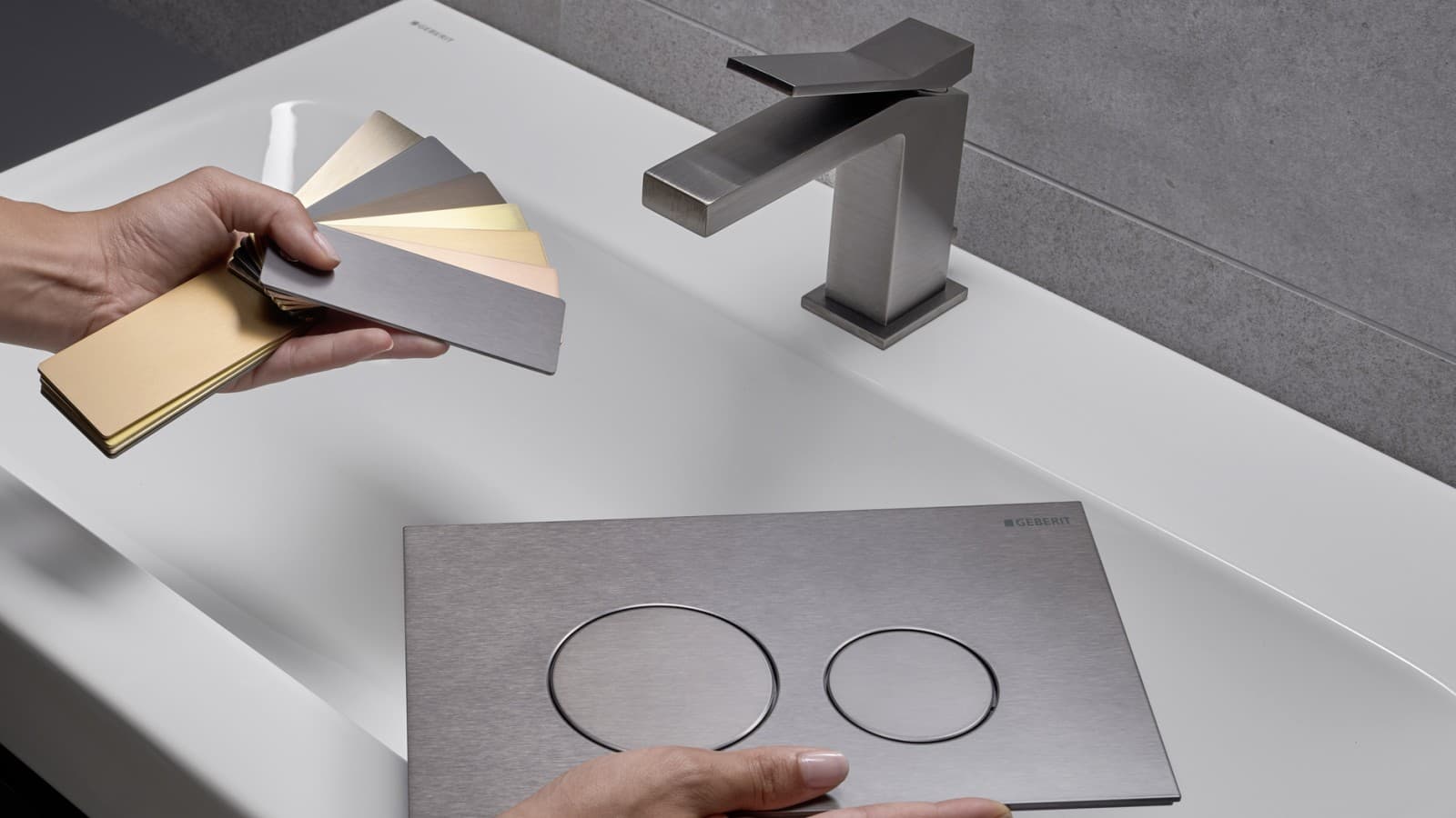 Verschiedene Finish-Optionen passend zur Armatur Verschiedene Finish-Optionen passend zur Armatur