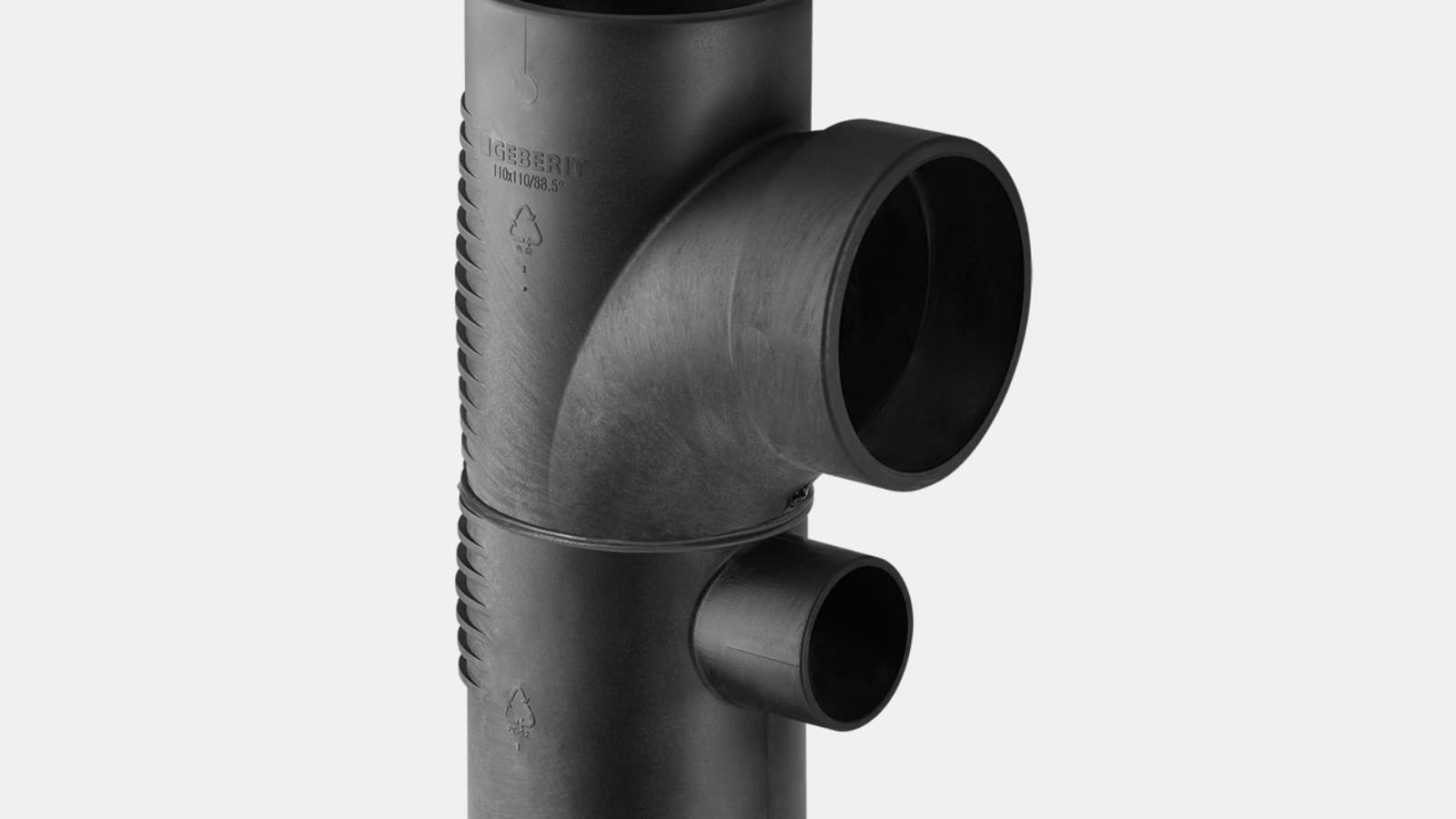 Embranchement combiné 88,5° avec départ coudé Geberit Silent-db20 Embranchement combiné 88,5° avec départ coudé Geberit Silent-db20