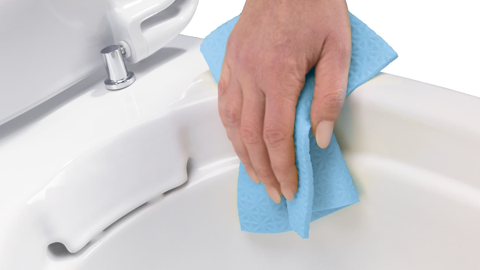 Nettoyage d’un WC Rimfree® (© Opernhaus Chemnitz / Nasser Hashemi) Nettoyage d’un WC Rimfree® (© Opernhaus Chemnitz / Nasser Hashemi)